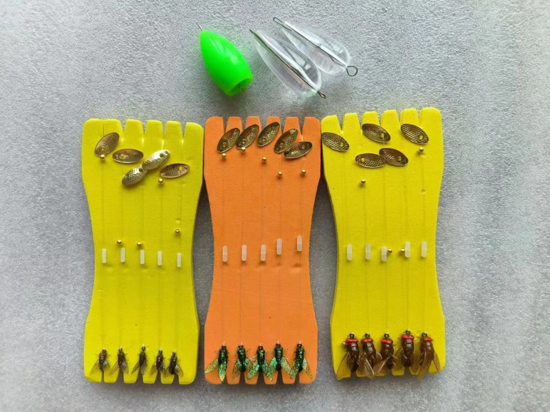 Set de cârlige pentru pescuit la muște pentru începători, năluci în stil minnow, cârlige de mansetă, cârlige de muște și accesoriu pentru cap cu paiete