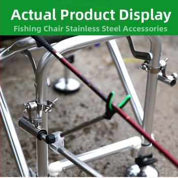 Happy Tiger Nerūsējošā tērauda makšķerēšanas krēsla piederumi – trīsdaļīgs komplekts ar ēsmu uzglabāšanu un zivju aizsargājošu turētāju