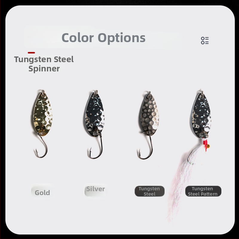 Zvejas lure Tungsten Steel Bright Flake — Zīmols wondersee/Hip-Hop Guest; Produkta numurs Tungsten Steel Bright Flake; Materiāls PVC; Iepakojums Hardcover