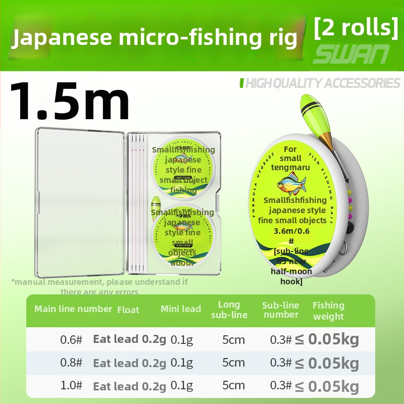 Japāņu stilā straumes makšķerēšanas līniju komplekts ar vienu āķi, neilons