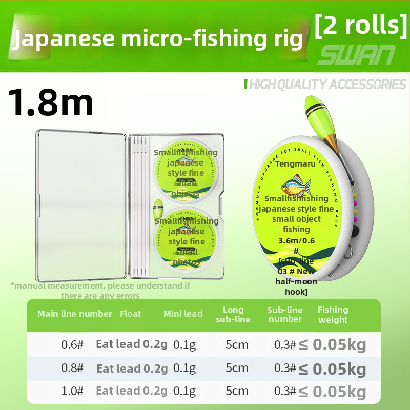 Japāņu stilā straumes makšķerēšanas līniju komplekts ar vienu āķi, neilons