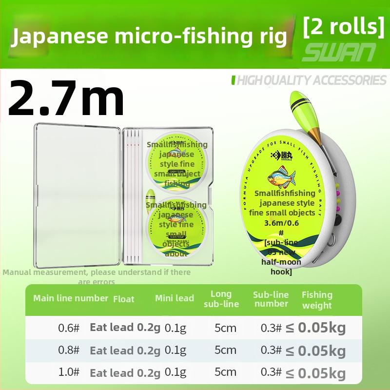 Japāņu stilā straumes makšķerēšanas līniju komplekts ar vienu āķi, neilons