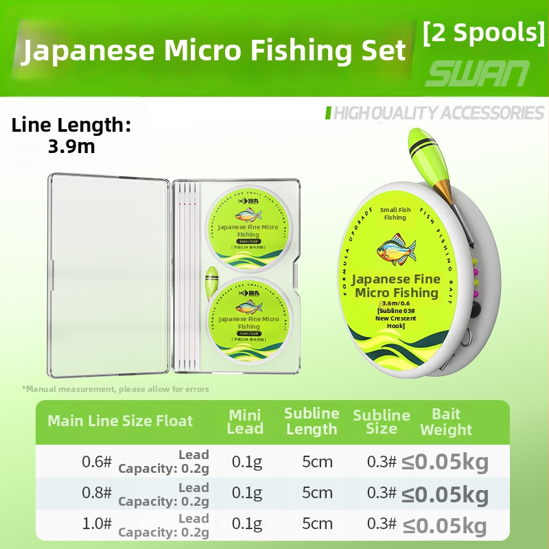 Japāņu stilā straumes makšķerēšanas līniju komplekts ar vienu āķi, neilons