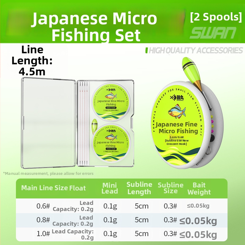 Japāņu stilā straumes makšķerēšanas līniju komplekts ar vienu āķi, neilons