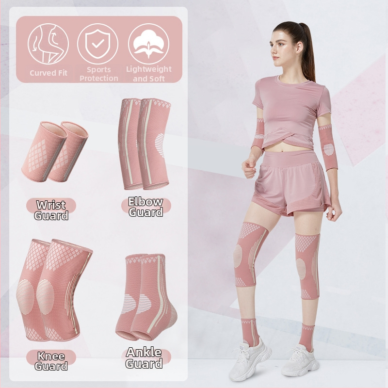 Kombinirana skup zaštitnih sportskih uređaja za zapešća, lakat, koljena i gležnjeve – najlon konstrukcija; univerzalna veličina;pogodno za odbojku