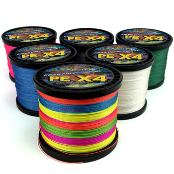 4šķiedru PE pletā galvenā līnija, zīmols YEMIHT, makšķerēšanas līnija, iepakojumā 180 gab