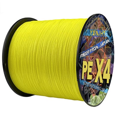 4šķiedru PE pletā galvenā līnija, zīmols YEMIHT, makšķerēšanas līnija, iepakojumā 180 gab