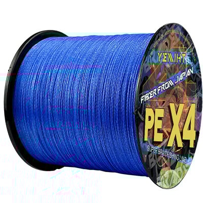 4šķiedru PE pletā galvenā līnija, zīmols YEMIHT, makšķerēšanas līnija, iepakojumā 180 gab