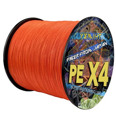 4šķiedru PE pletā galvenā līnija, zīmols YEMIHT, makšķerēšanas līnija, iepakojumā 180 gab