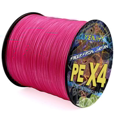 4šķiedru PE pletā galvenā līnija, zīmols YEMIHT, makšķerēšanas līnija, iepakojumā 180 gab