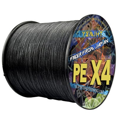 4šķiedru PE pletā galvenā līnija, zīmols YEMIHT, makšķerēšanas līnija, iepakojumā 180 gab