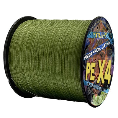 4šķiedru PE pletā galvenā līnija, zīmols YEMIHT, makšķerēšanas līnija, iepakojumā 180 gab