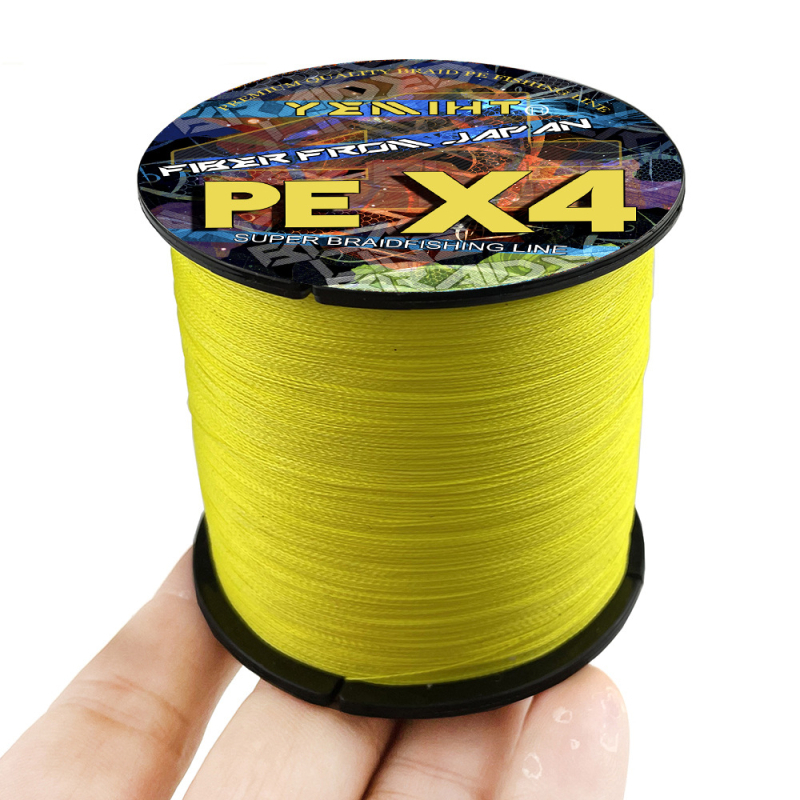 4šķiedru PE pletā galvenā līnija, zīmols YEMIHT, makšķerēšanas līnija, iepakojumā 180 gab