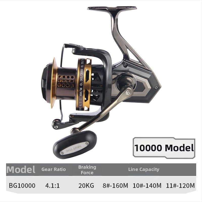 HAUT TON pilnmetāla spole spiningam garajiem metieniem jūras makšķerēšanai, izturīgs pret sāļo ūdeni