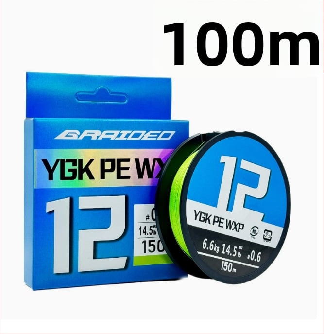 Galvenā PE līnija makšķerēšanai, 12 šķiedru, ārkārtīgi gluda, 10–100 lb, ygk pe wxp