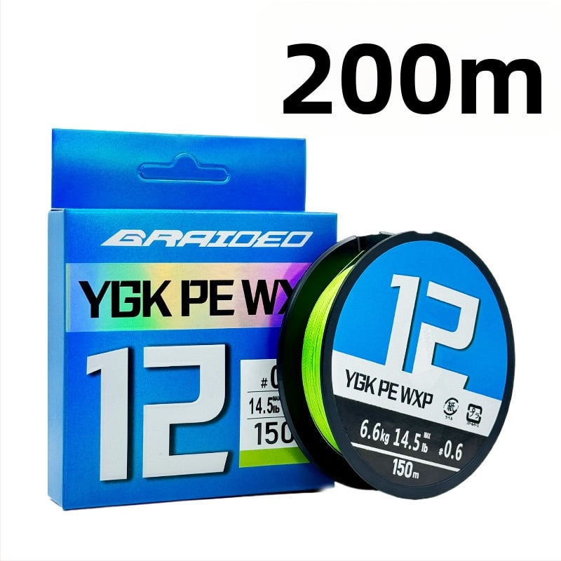 Galvenā PE līnija makšķerēšanai, 12 šķiedru, ārkārtīgi gluda, 10–100 lb, ygk pe wxp