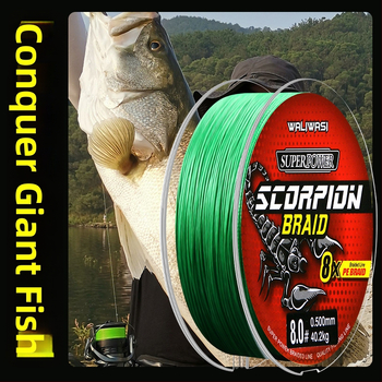 Galvenā zvejas līnija – PE materiāls, stipra izturība, kastē 100 gab., privāti zīmoli pieļaujami