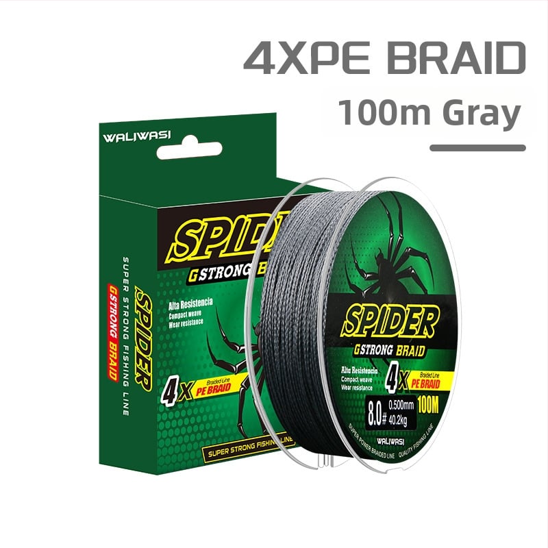 Galvenā zvejas līnija – PE materiāls, stipra izturība, kastē 100 gab., privāti zīmoli pieļaujami