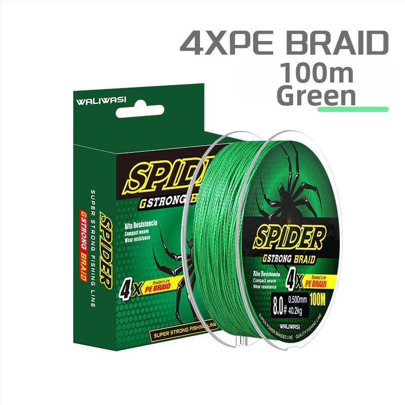 Galvenā zvejas līnija – PE materiāls, stipra izturība, kastē 100 gab., privāti zīmoli pieļaujami