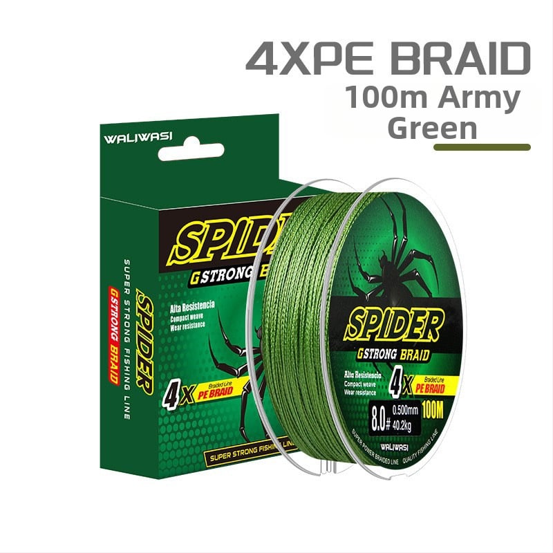 Galvenā zvejas līnija – PE materiāls, stipra izturība, kastē 100 gab., privāti zīmoli pieļaujami