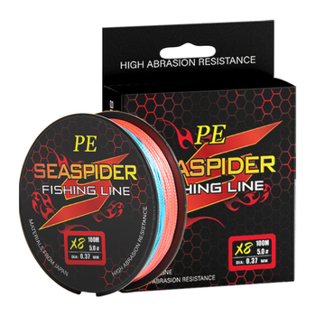 Seaspider galvenā zvejas līnija, 8-slānu Dyneema, PE materiāls, stipra