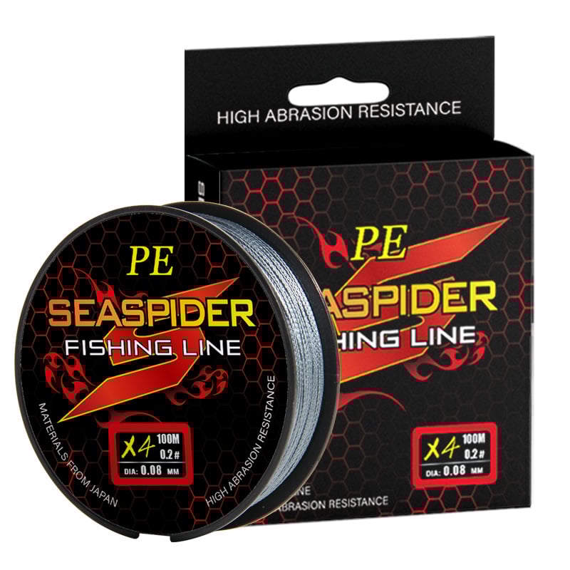 Seaspider galvenā zvejas līnija, 8-slānu Dyneema, PE materiāls, stipra