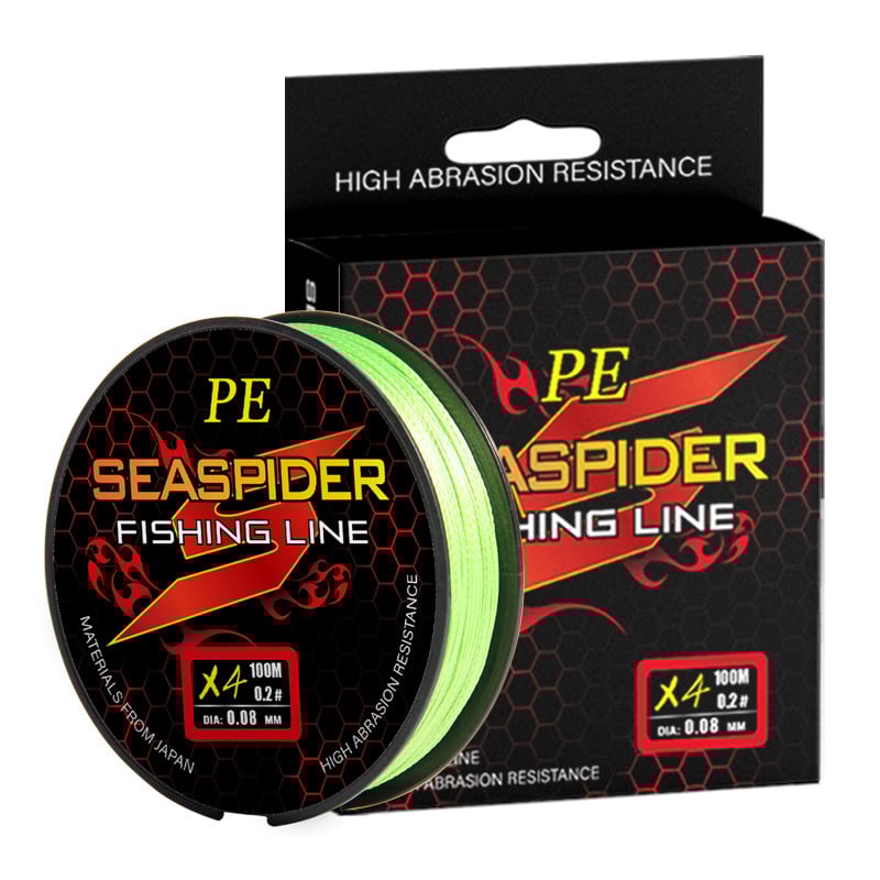 Seaspider galvenā zvejas līnija, 8-slānu Dyneema, PE materiāls, stipra