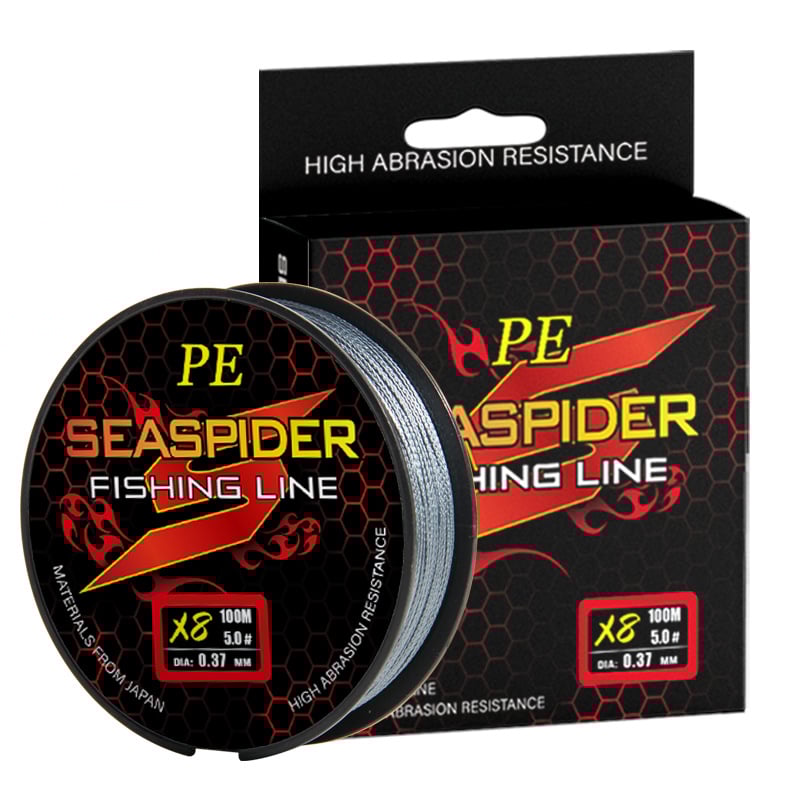 Seaspider galvenā zvejas līnija, 8-slānu Dyneema, PE materiāls, stipra