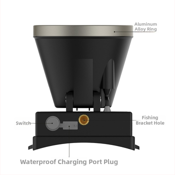Lampa frontală reîncărcabilă, ultra-luminoasă, rază 300 m, autonomie 10 ore, baterie Li-ion 18650