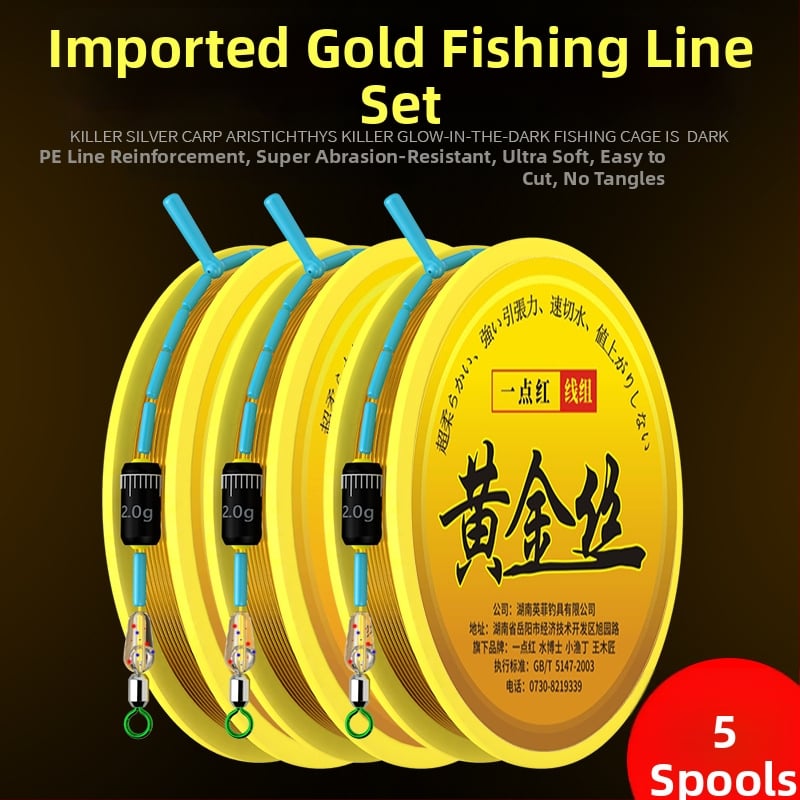 Nylon galvenās zvejas līnijas komplekts, garums 2.7–8.1 m, piemērots ezeriem, dīķiem un upēm