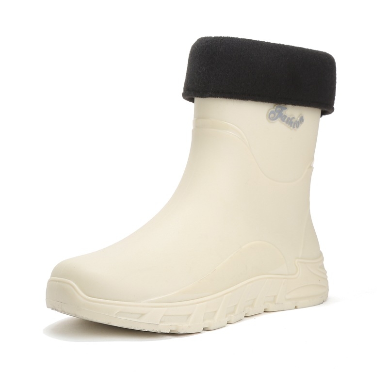 Vīriešu lietus zābaki ar PVC augšējo daļu, neslīdoša ūdensnecaurlaidīga zole, vidējais garums līdz potītēm, iekšējā odere no mākslīgās pūkas