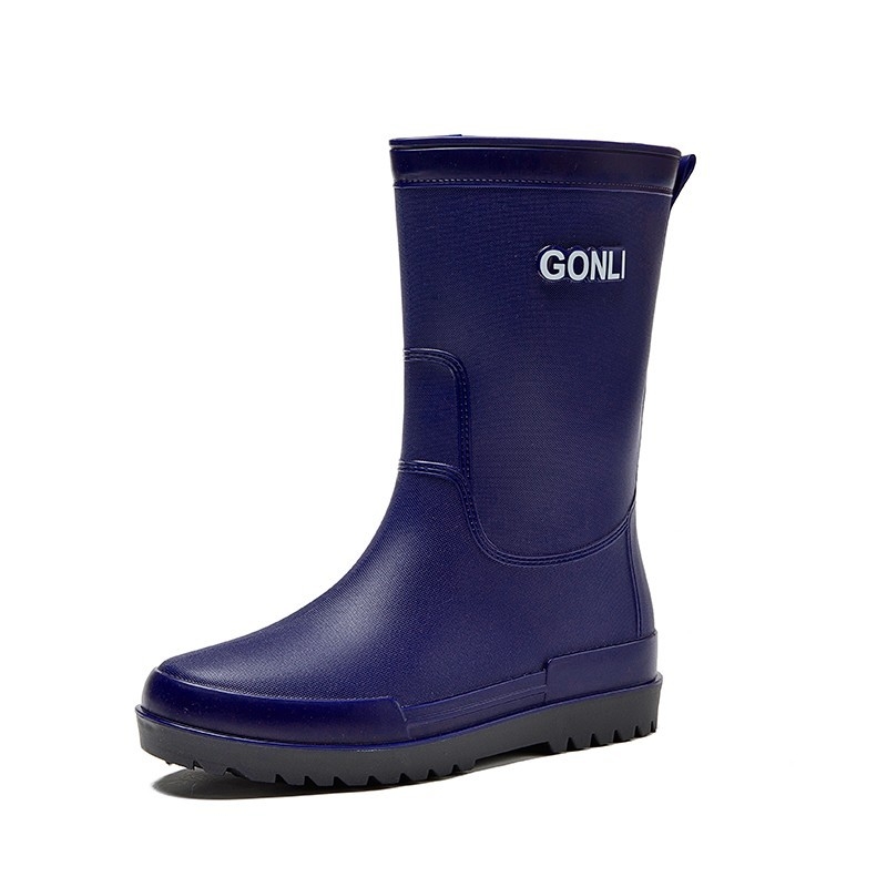 Muške kišne čizme srednje visine, plastični gornji dio i potplat, PU ulošak, mrežasta podstava