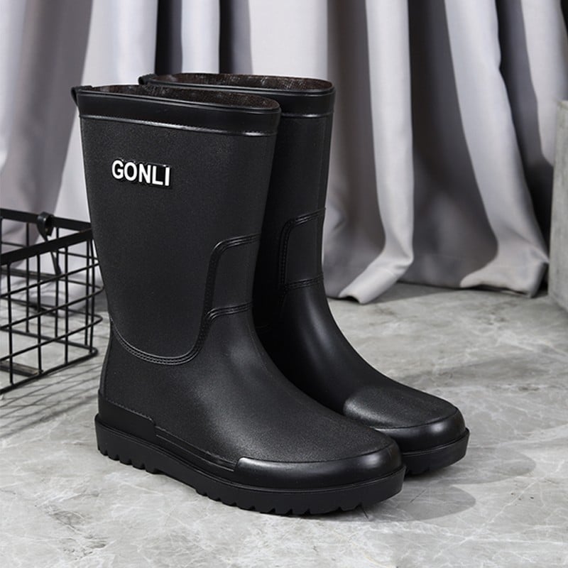 Muške kišne čizme srednje visine, plastični gornji dio i potplat, PU ulošak, mrežasta podstava