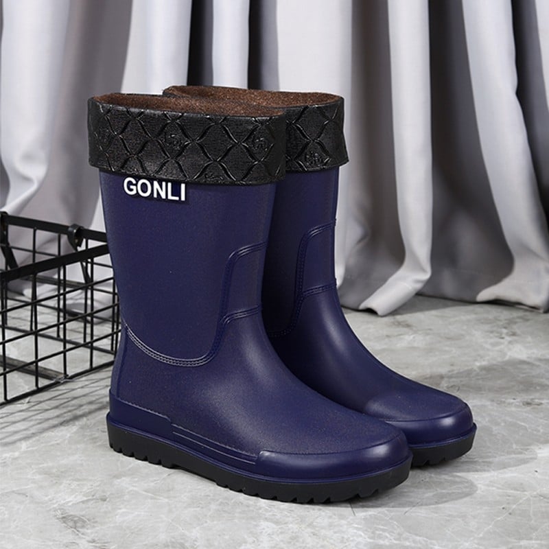 Muške kišne čizme srednje visine, plastični gornji dio i potplat, PU ulošak, mrežasta podstava