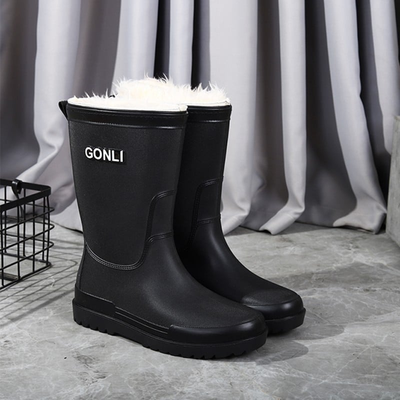 Muške kišne čizme srednje visine, plastični gornji dio i potplat, PU ulošak, mrežasta podstava