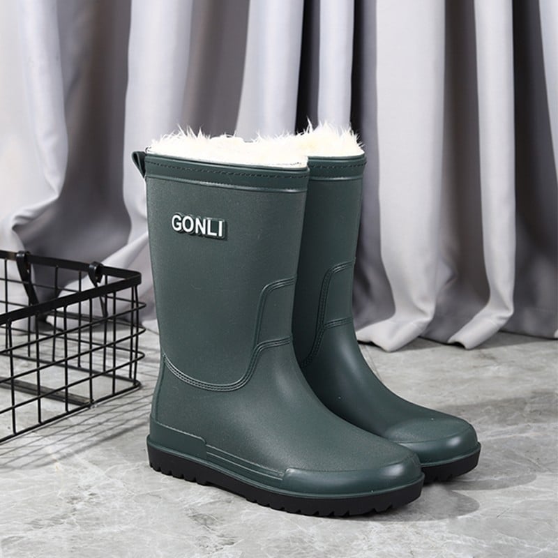 Muške kišne čizme srednje visine, plastični gornji dio i potplat, PU ulošak, mrežasta podstava