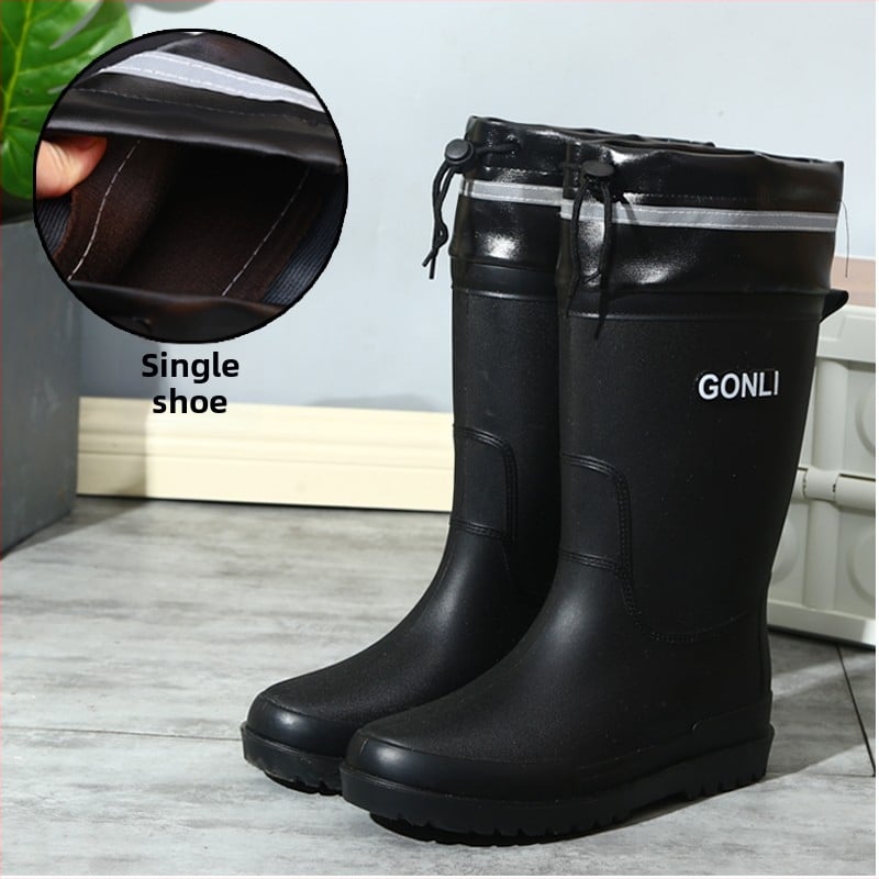 Muške kišne čizme srednje visine, plastični gornji dio i potplat, PU ulošak, mrežasta podstava