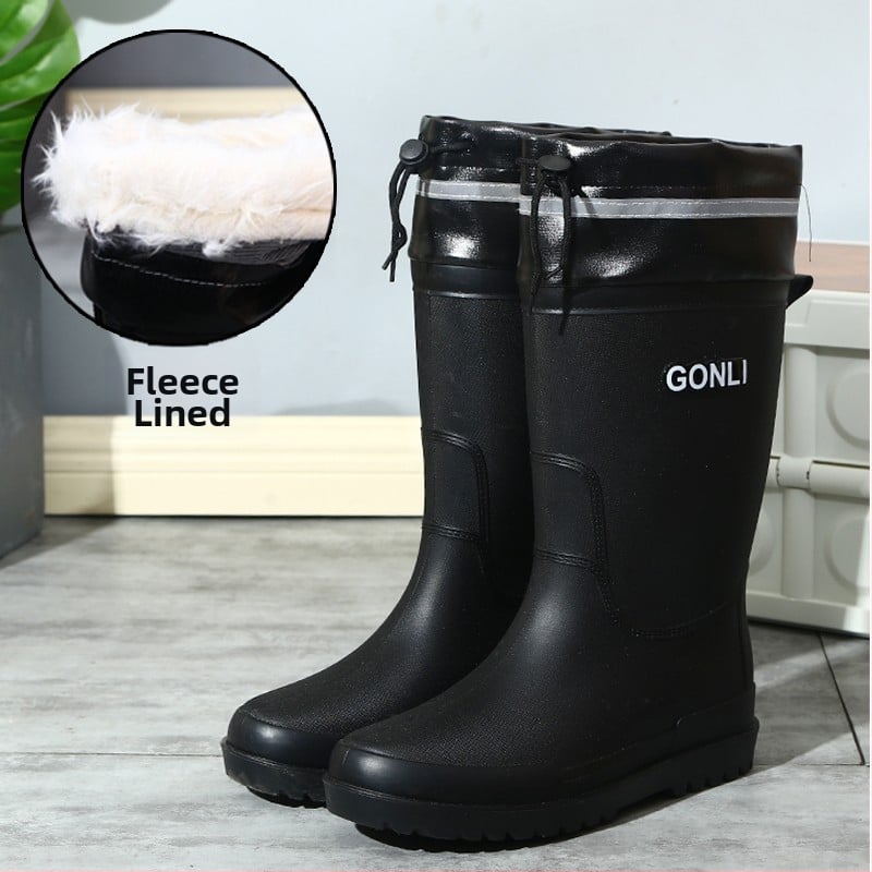 Muške kišne čizme srednje visine, plastični gornji dio i potplat, PU ulošak, mrežasta podstava