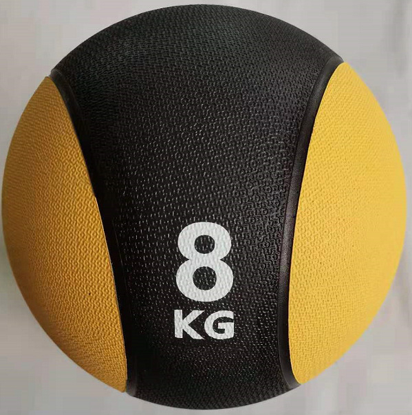 Gumijas medicīniskā bumba ar dubultiem rokturiem (Kategorija: joga bumba; Materiāls: Gumija; Piepūšama: Jā; Apstrādes pielāgošana: Jā; Licencēta privātā zīmola: Jā)