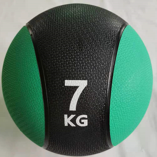 Gumijas medicīniskā bumba ar dubultiem rokturiem (Kategorija: joga bumba; Materiāls: Gumija; Piepūšama: Jā; Apstrādes pielāgošana: Jā; Licencēta privātā zīmola: Jā)