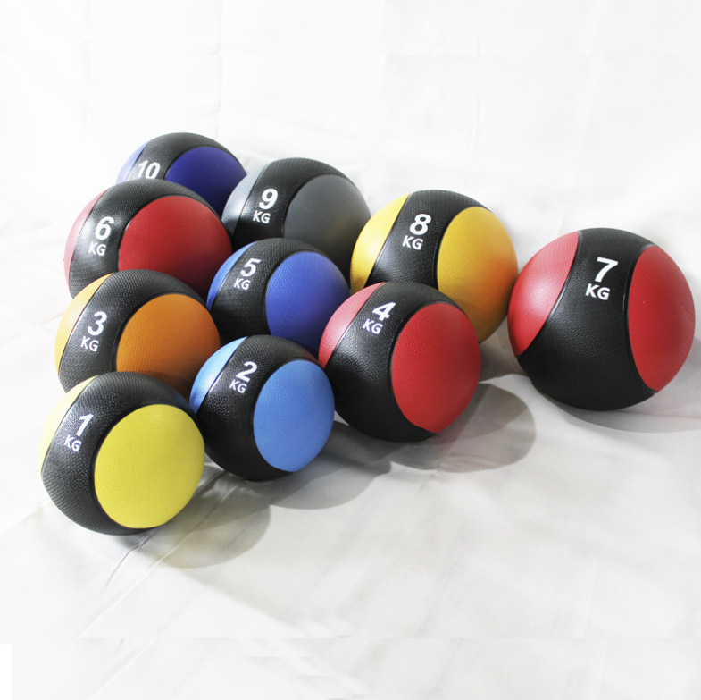 Gumijas medicīniskā bumba ar dubultiem rokturiem (Kategorija: joga bumba; Materiāls: Gumija; Piepūšama: Jā; Apstrādes pielāgošana: Jā; Licencēta privātā zīmola: Jā)