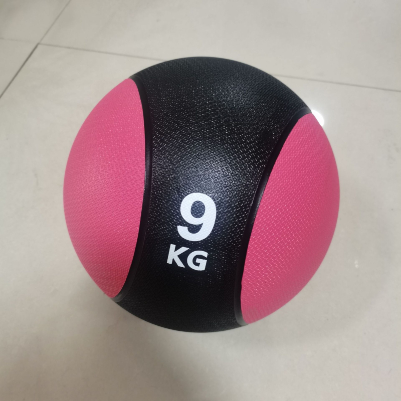 Gumijas medicīniskā bumba ar dubultiem rokturiem (Kategorija: joga bumba; Materiāls: Gumija; Piepūšama: Jā; Apstrādes pielāgošana: Jā; Licencēta privātā zīmola: Jā)