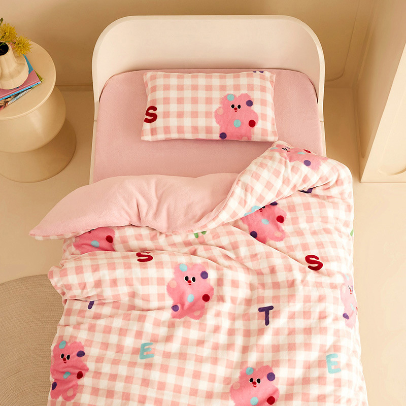 Kūdikių pledas su įdaru poliesterio ir sojų pluošto, pieno sametas audinys, žiemos sezonui, tinkamas vaikams iki 10 metų, svoris 1,1–1,5 kg