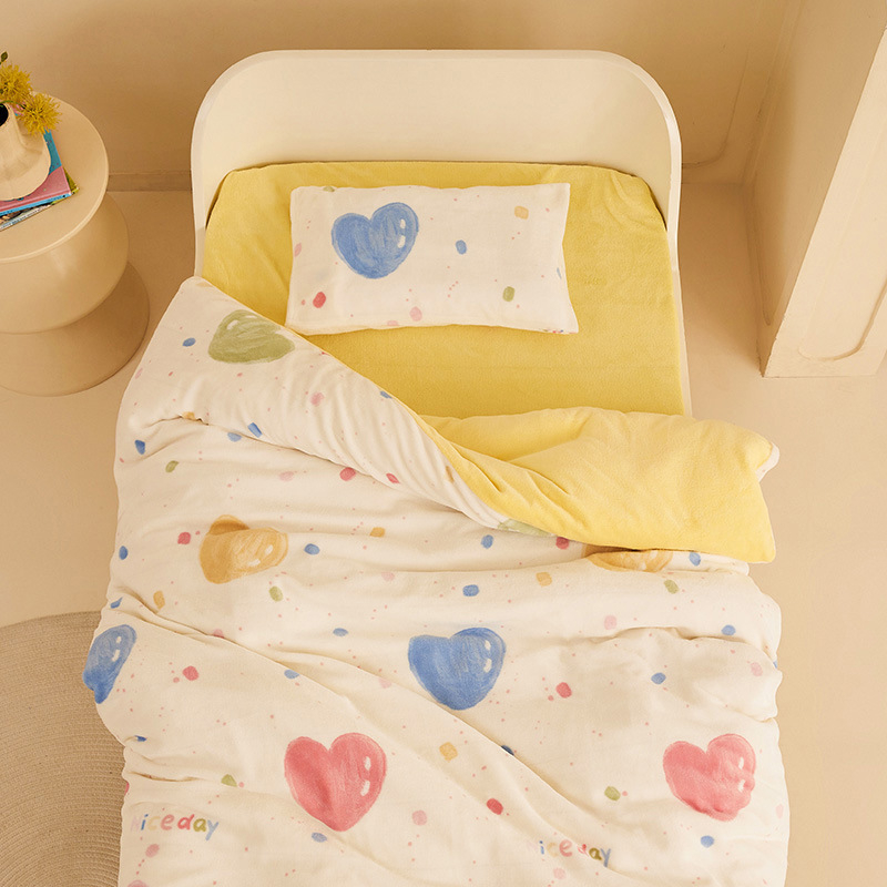 Kūdikių pledas su įdaru poliesterio ir sojų pluošto, pieno sametas audinys, žiemos sezonui, tinkamas vaikams iki 10 metų, svoris 1,1–1,5 kg