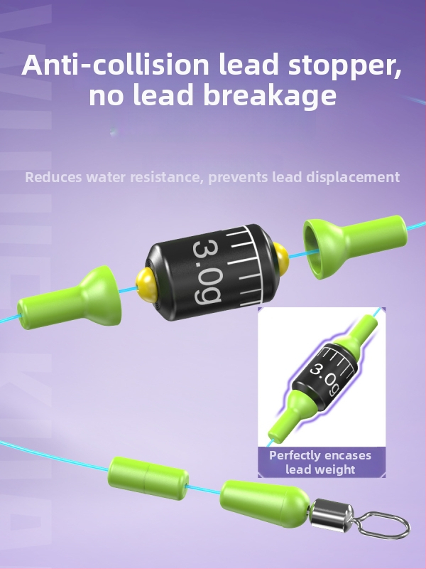 Nailona galvenā zvejas līnija komplekts, bez mezgliem, garums 2,7–9,0 m; piemērots upēm, straumēm, dīķiem un rezervoāriem