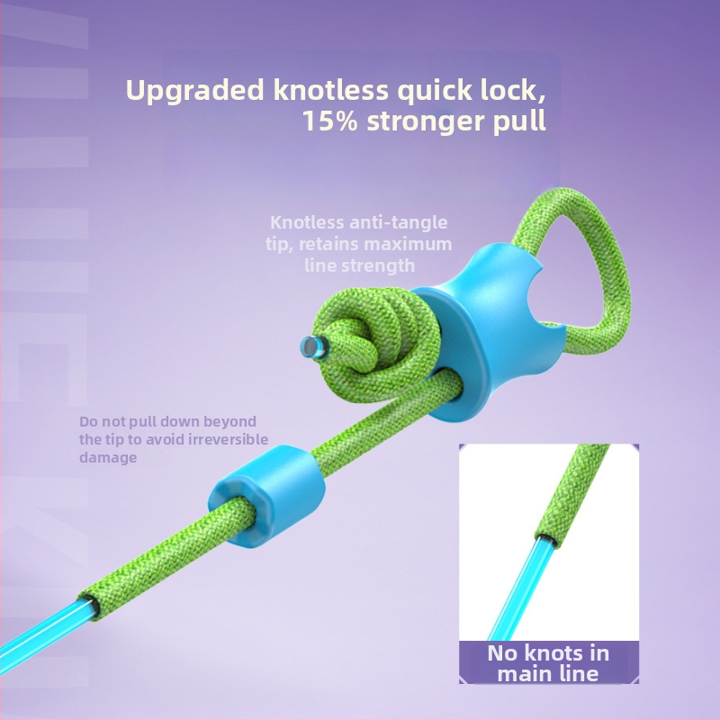 Nailona galvenā zvejas līnija komplekts, bez mezgliem, garums 2,7–9,0 m; piemērots upēm, straumēm, dīķiem un rezervoāriem