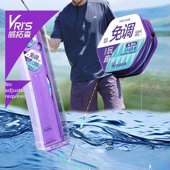 No-Tuning pludiņa komplekts zvejai ar galveno līniju, pilns komplekts, papildlīnija un dubulti āķi dīķiem un rezervuāriem