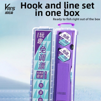 No-Tuning pludiņa komplekts zvejai ar galveno līniju, pilns komplekts, papildlīnija un dubulti āķi dīķiem un rezervuāriem
