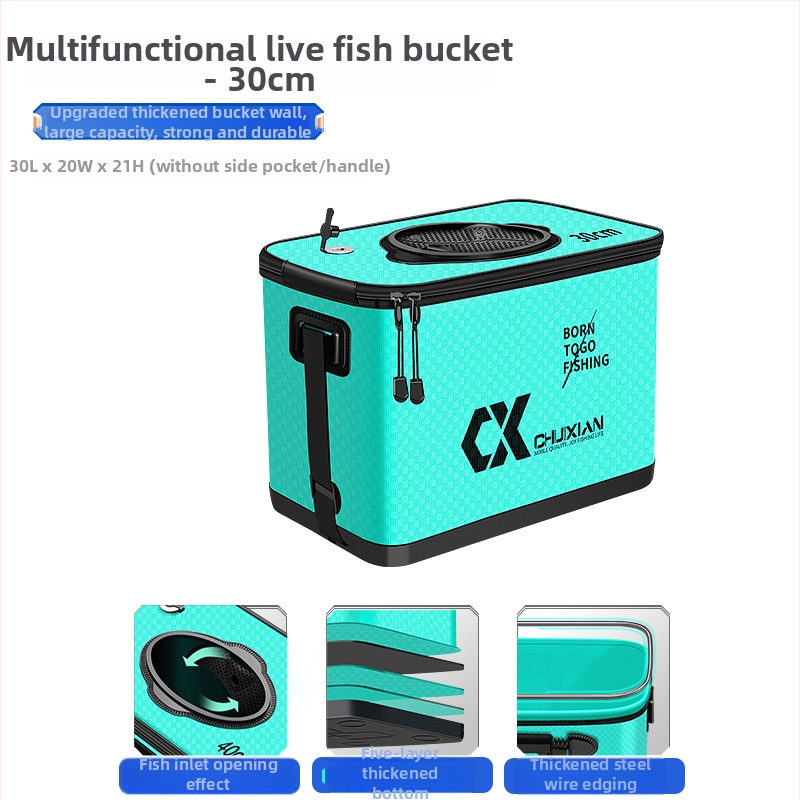 Dzīvās zivis grozs makšķerēšanai - EVA materiāls, 1,6 kg, paaugstināts dzīvās zivis nodalījums, mānekļu kārbiņa