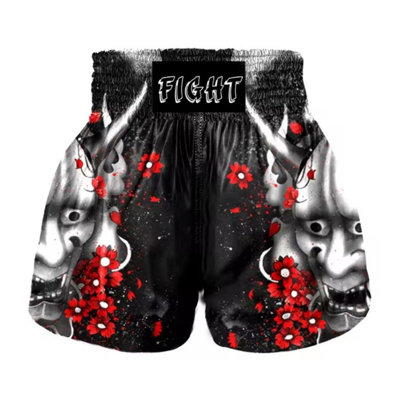 Muay Thai šortsevi – unisex, odrasli, trening Sanda, Lycra tkanina, 100% poliester